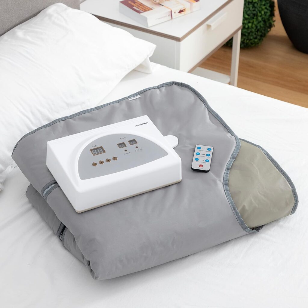 Infrarood sauna deken op bed
