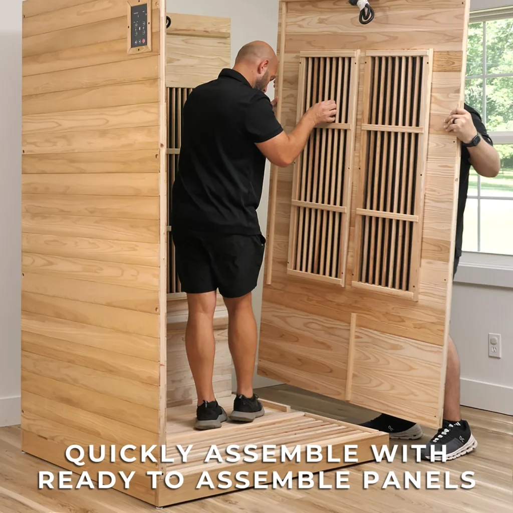 Infrarood sauna kopen: 1 ultieme gids voor thuis 3 infraroodsauna in elkaar zetten plug and play